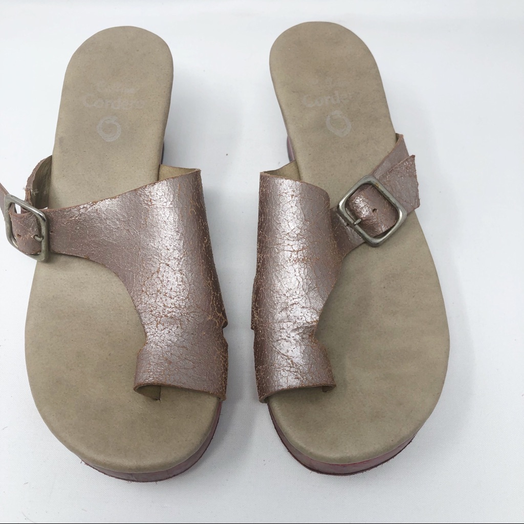 Calleen Cordero Metallic Leather Platform Sandals